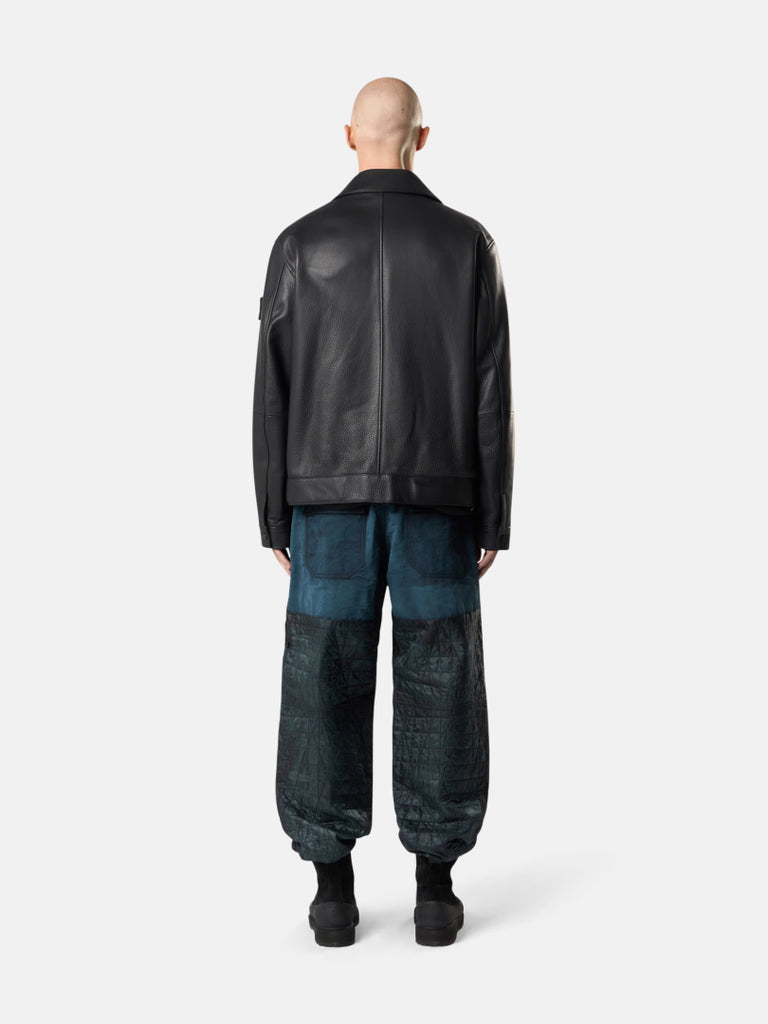 COACH JACKET WITH MATT GRAIN LEATHER