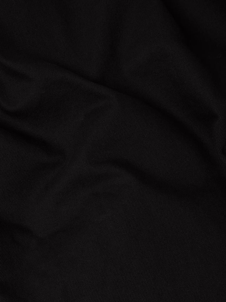 BLACK REGULAR FIT OVERSHIRT - BLACK