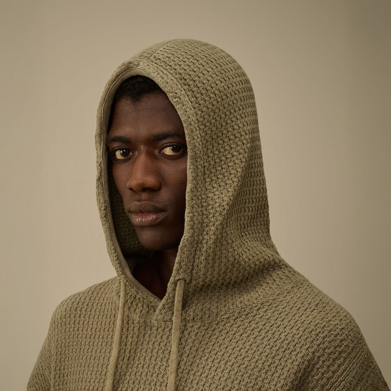 CHENILLE HOODED SWEATER - FALLEN ROCK