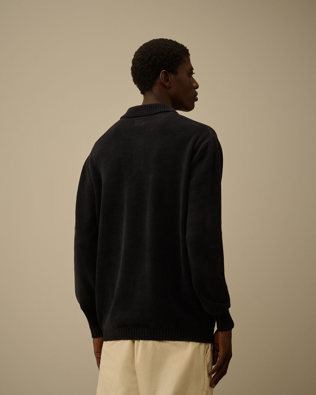 CHENILLE POLO SWEATER