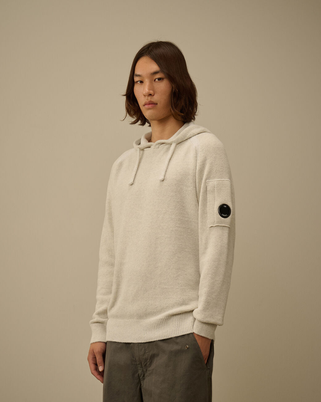 FLEECE KNIT HOODED SWEATER