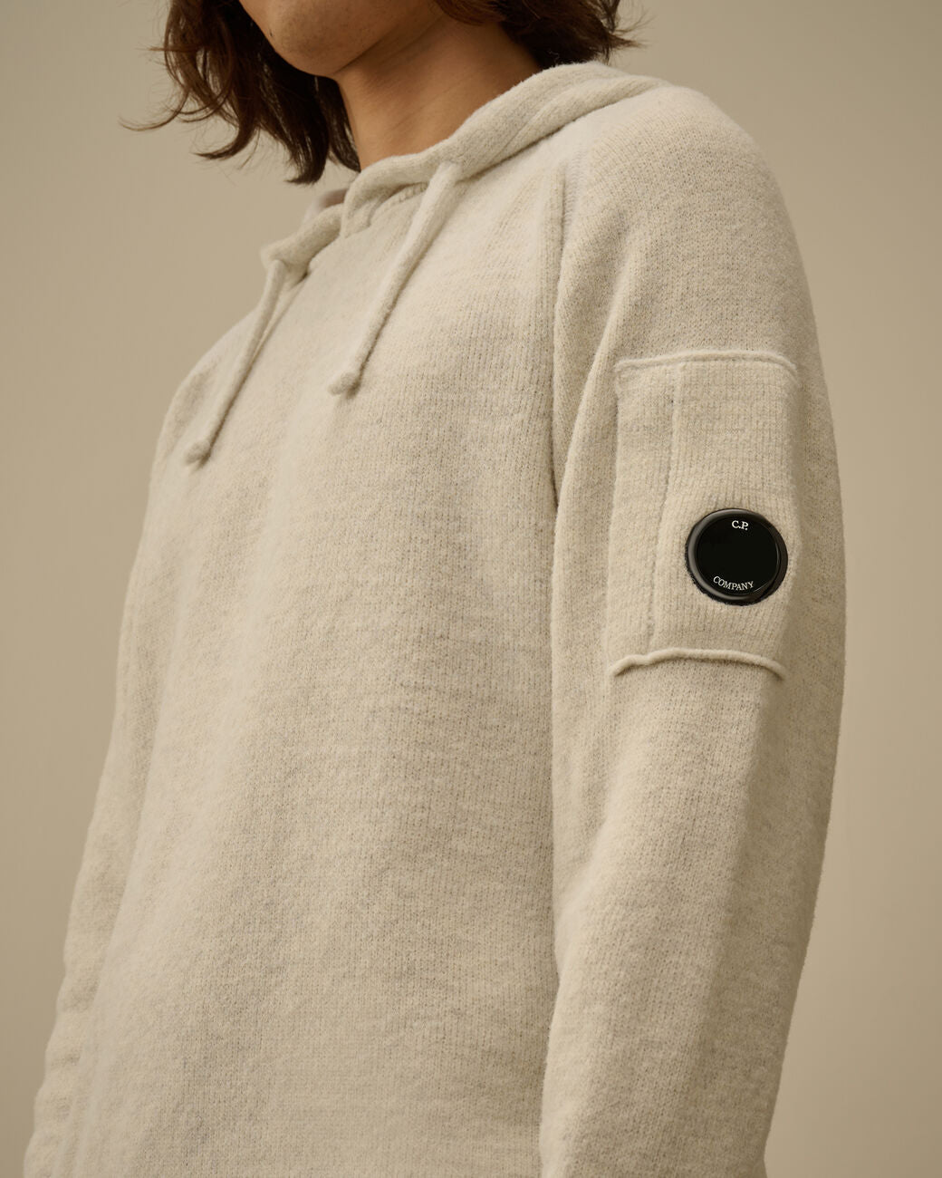 FLEECE KNIT HOODED SWEATER