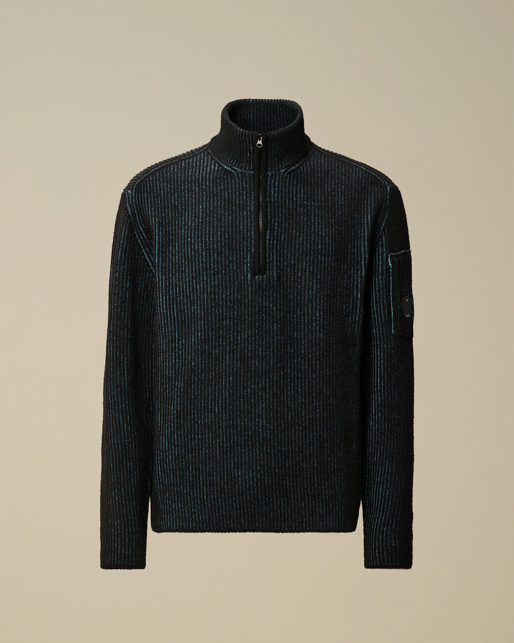 FLEECE KNIT HALF ZIP SWEATER