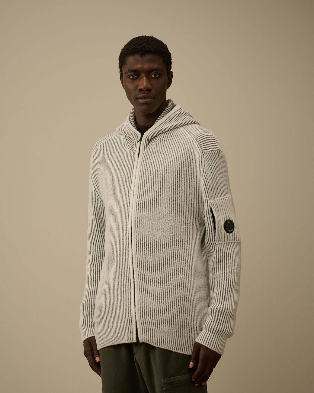 FLEECE KNIT ZIP SWEATER