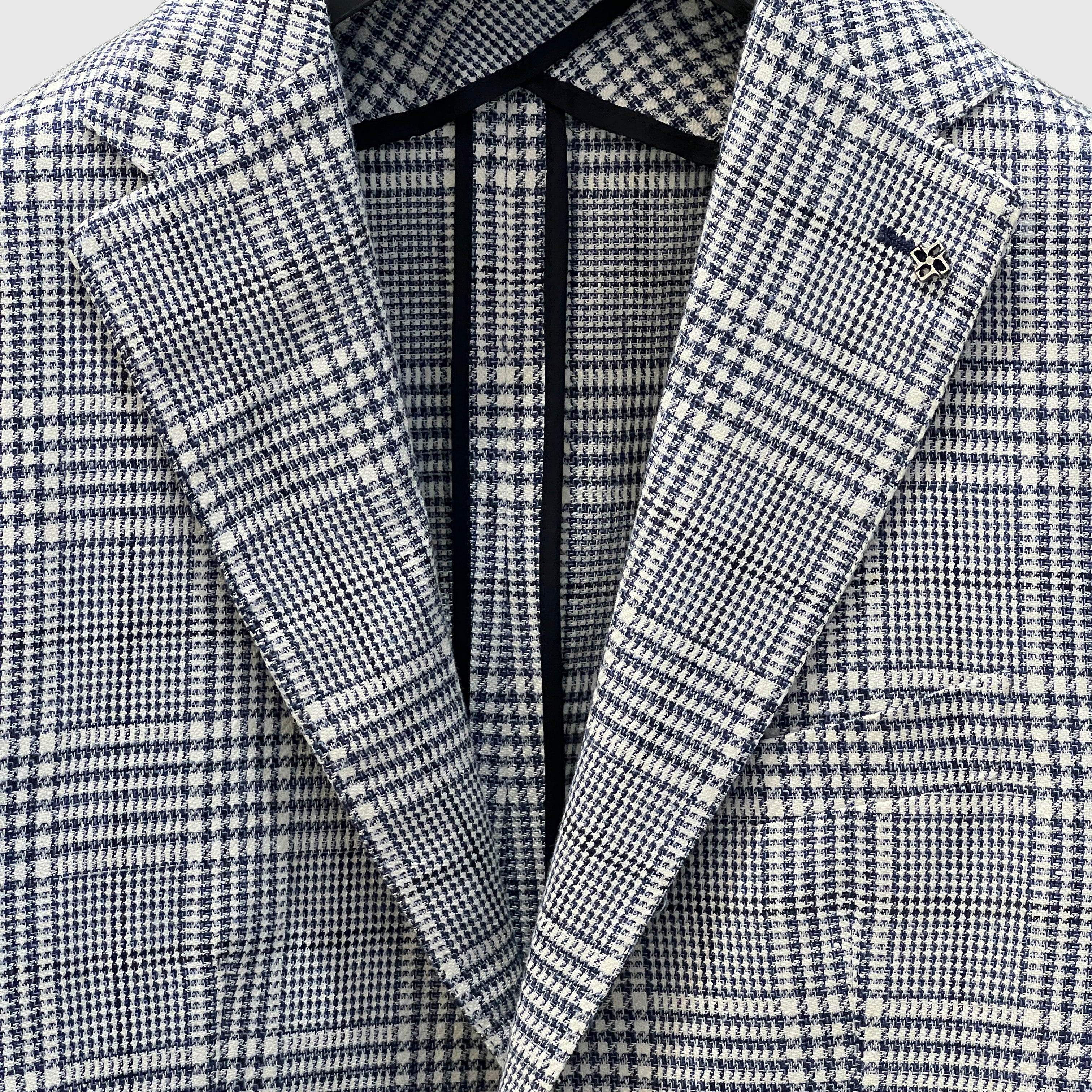 LINEN BLEND BLAZER - PATTERN