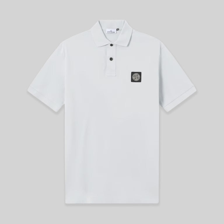 ORGANIC COTTON PIQUÉ SHORT SLEEVE POLO - SKY BLUE