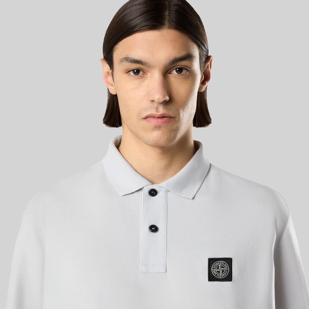 ORGANIC COTTON PIQUÉ SHORT SLEEVE POLO - SKY BLUE