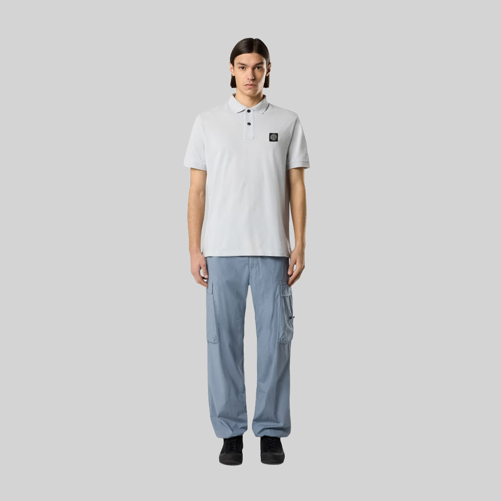 ORGANIC COTTON PIQUÉ SHORT SLEEVE POLO - SKY BLUE