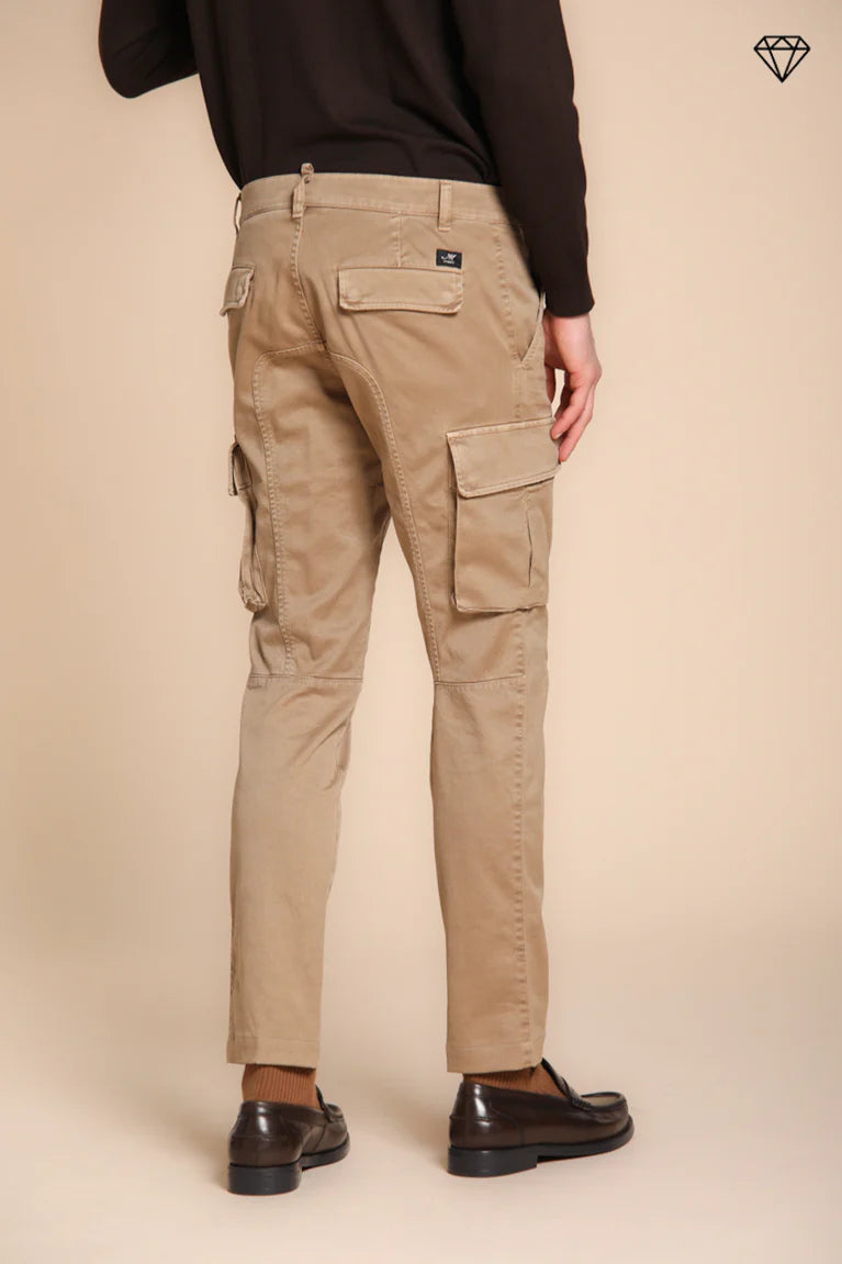MASON’S CHILE-1 GABARDINE CARGO TROUSERS - DARK BEIGE