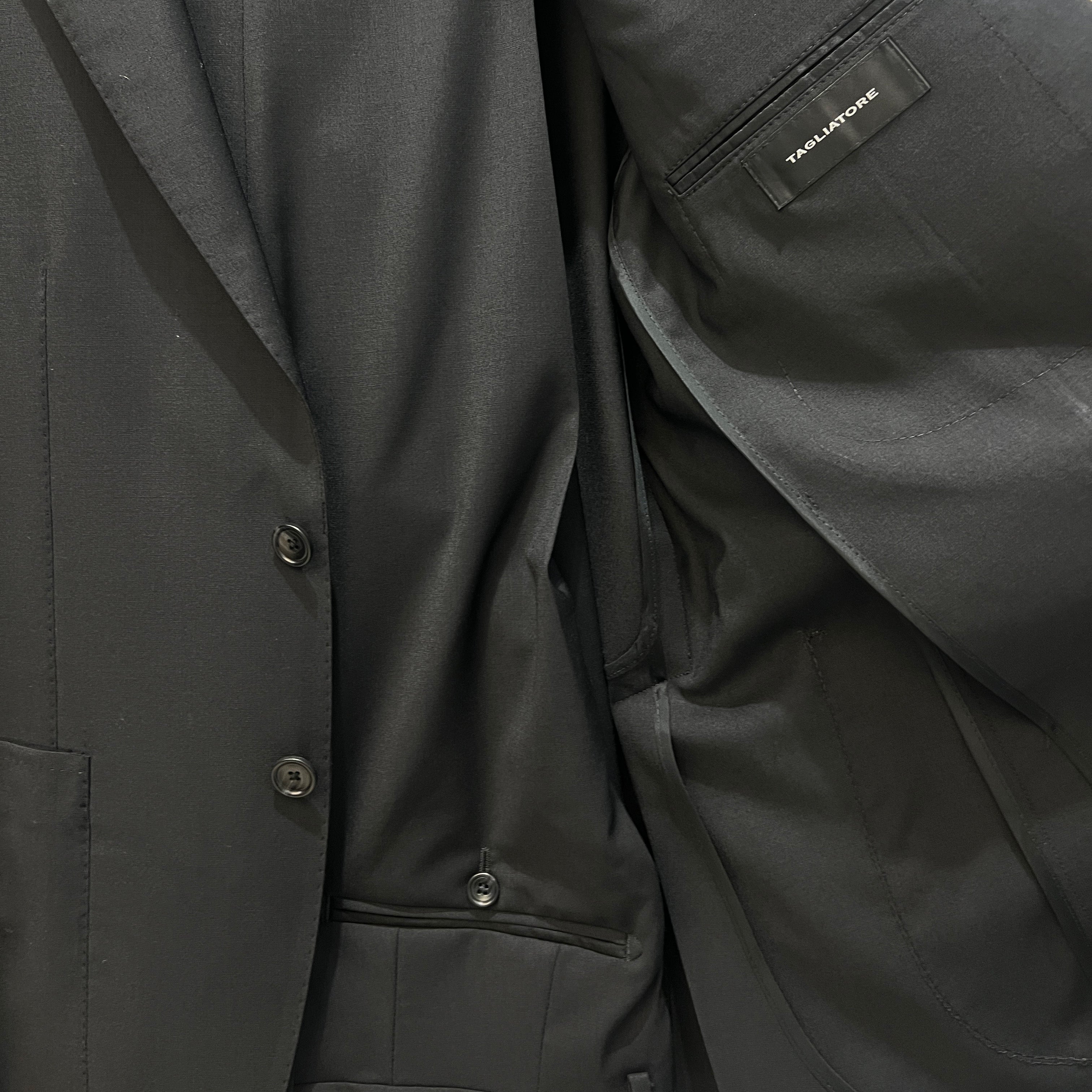 VIRGIN WOOL SUIT - BLACK