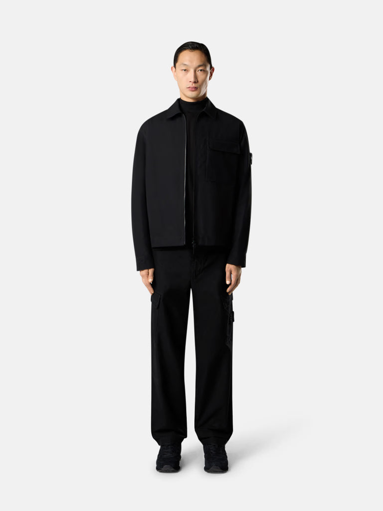 BLACK REGULAR FIT CARGO PANTS