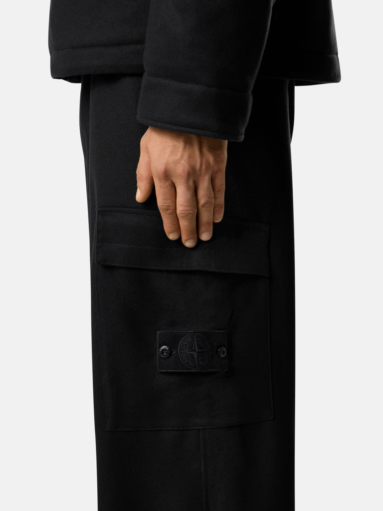 BLACK LOOSE FIT CARGO PANTS