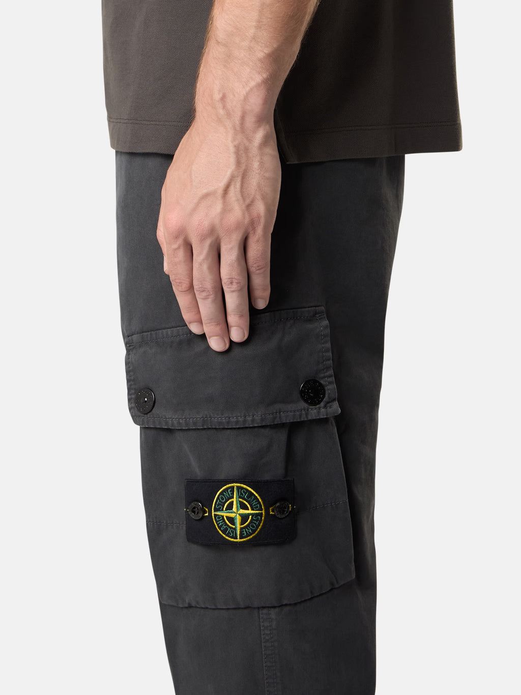 LEAD GREY SLIM FIT CARGO PANTS