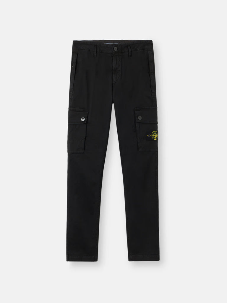 BLACK SLIM FIT CARGO PANTS