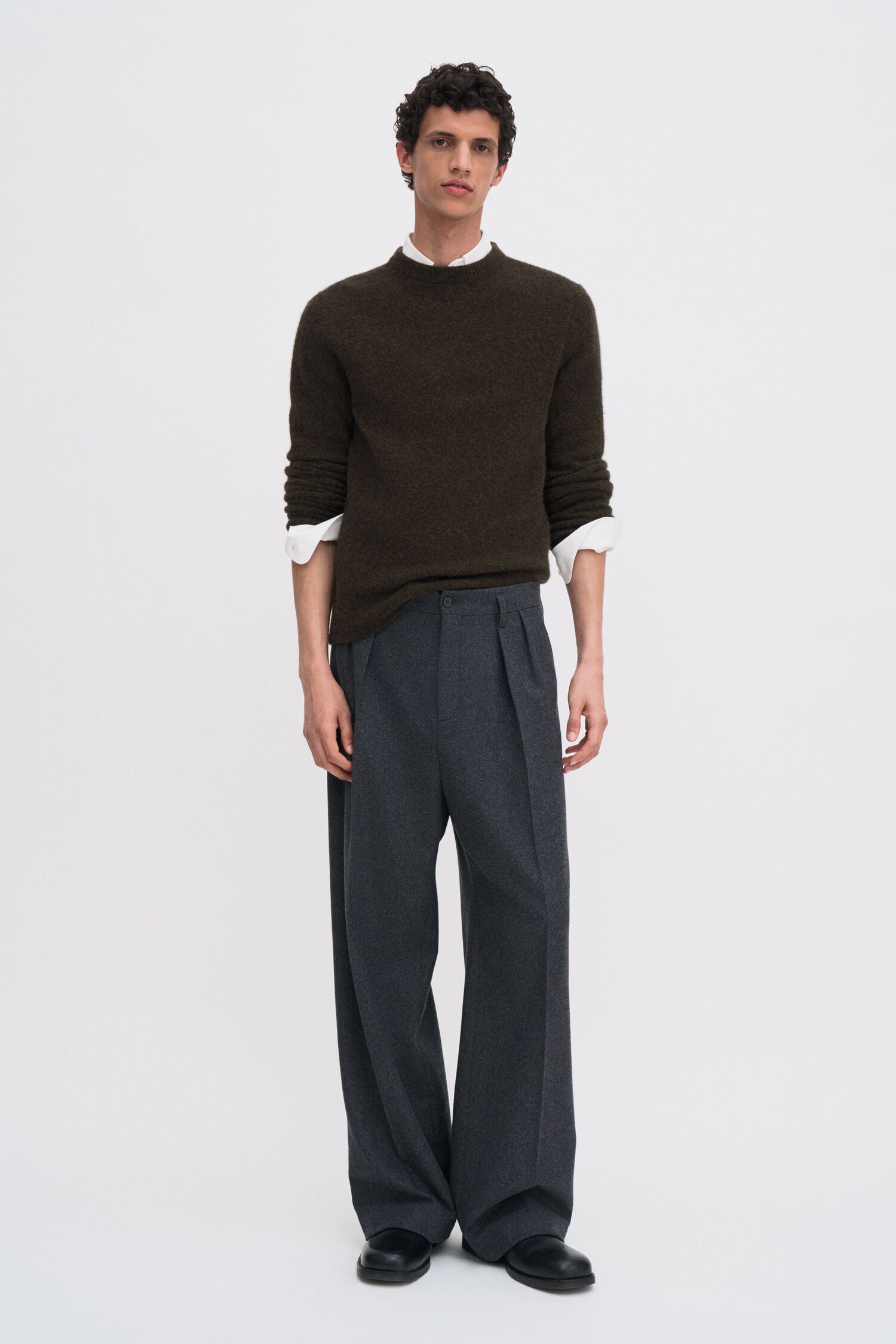 FILIPPA K YAK SWEATER DARK KHAKI