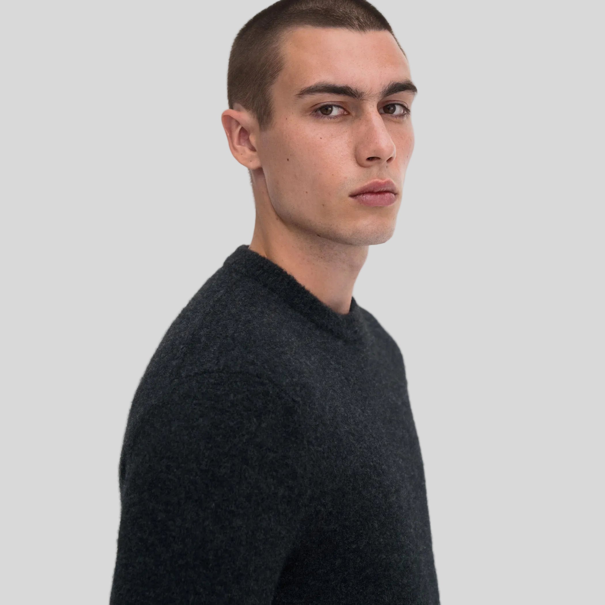 FILIPPA K WOOL YAK SWEATER - CHARCOAL