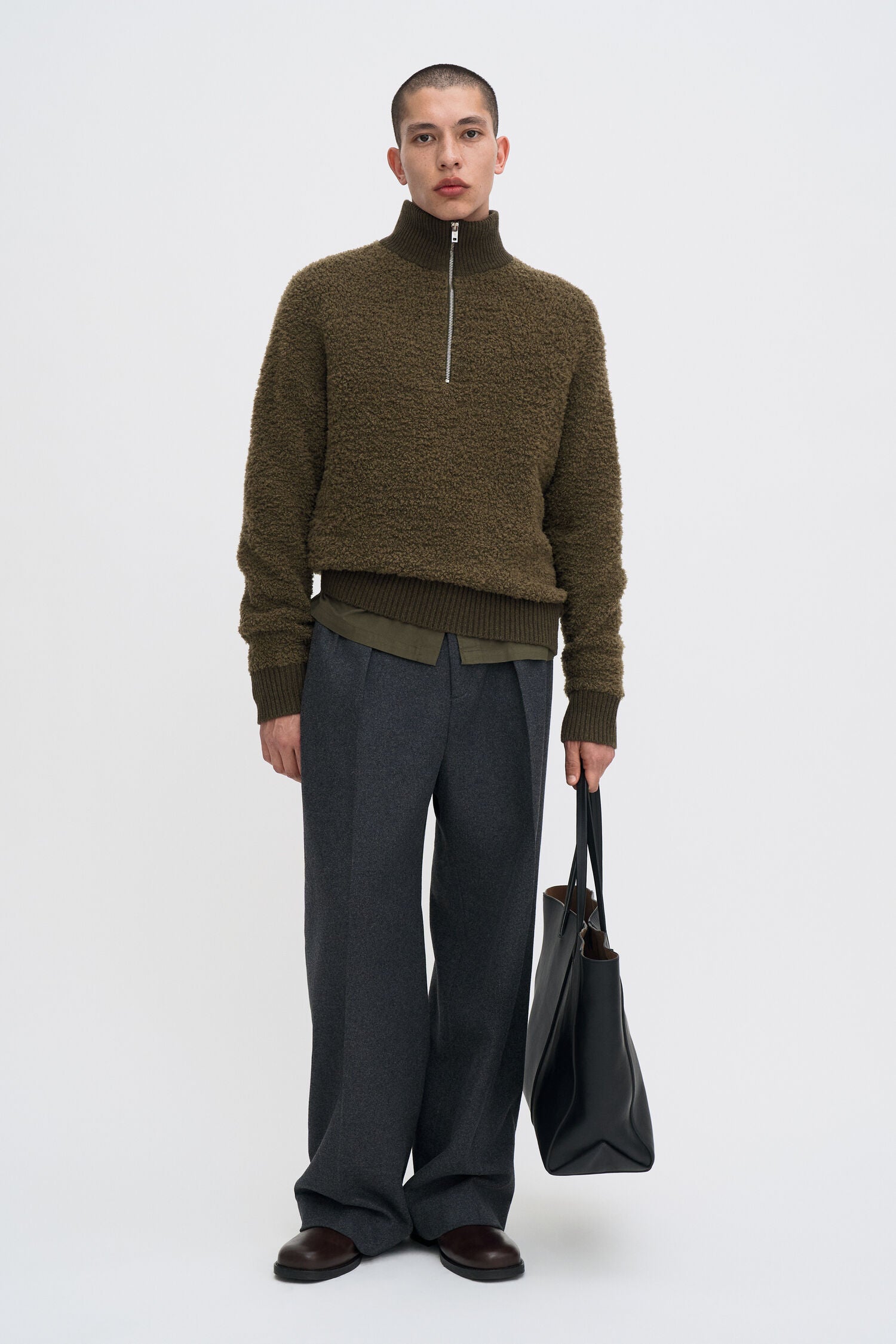 FILIPPA K FLUFFY HALF ZIP SWEATER