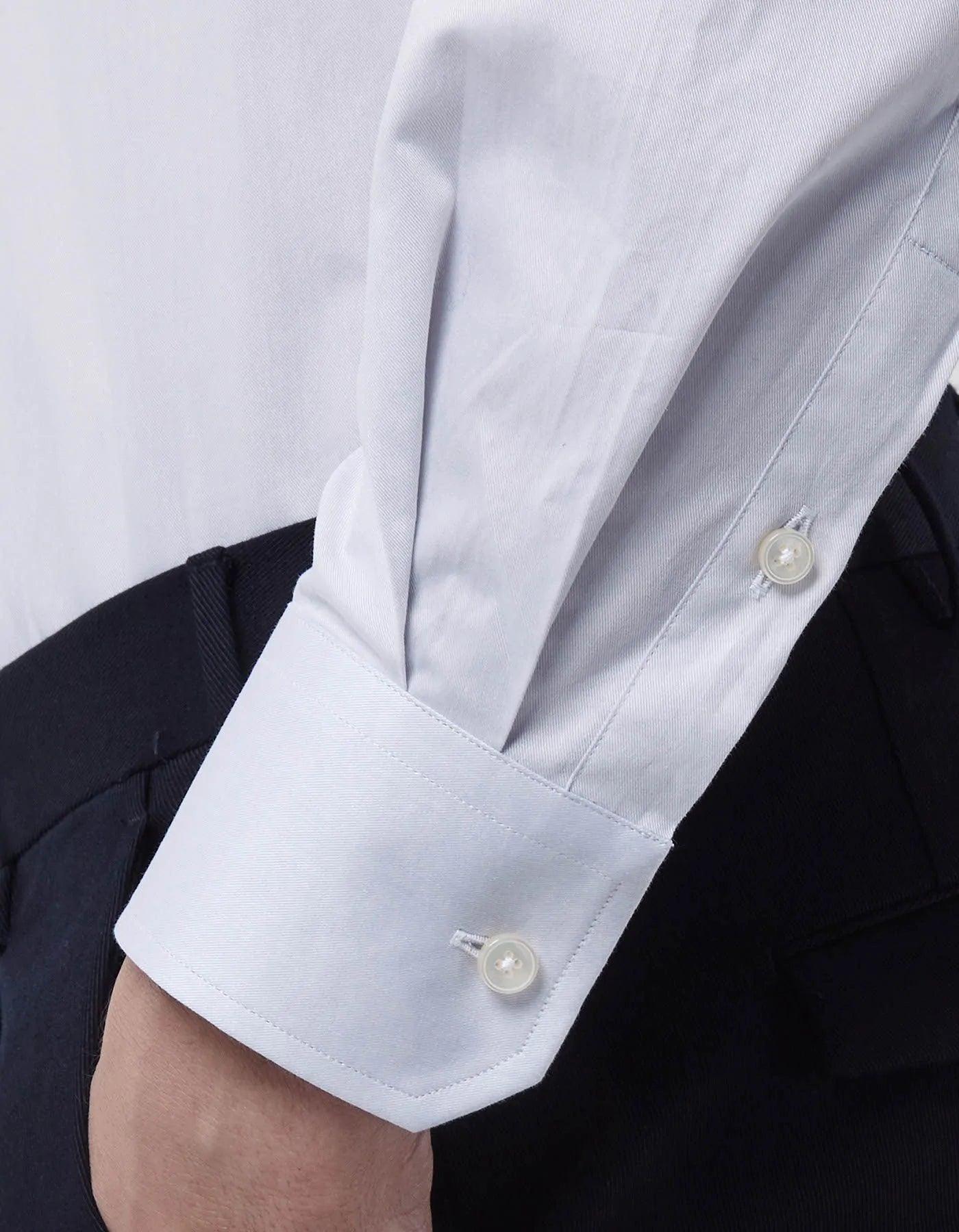XACUS GREY TWILL SOLID COLOUR COLLAR SHIRT