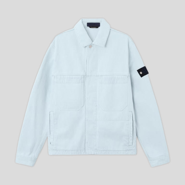 ULTRA BLEACHED COACH JACKET - BLUE EXTRA BLEACH