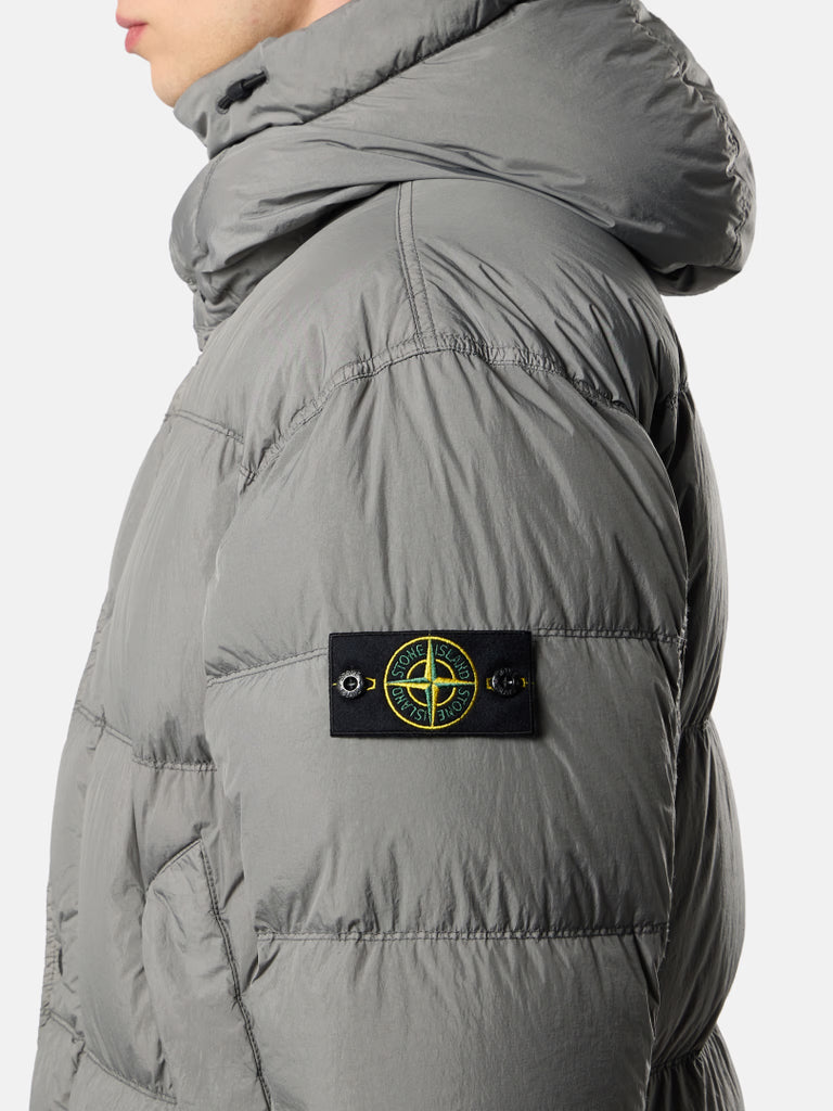 HOODED DOWN PARKA - CEMENT