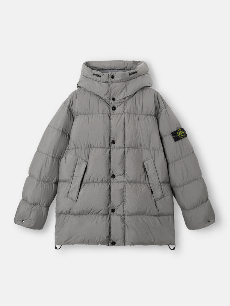 HOODED DOWN PARKA - CEMENT