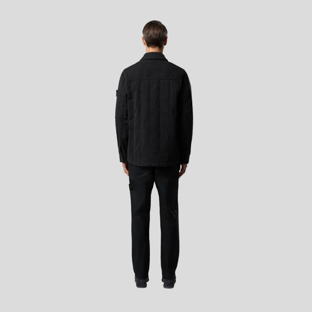 COTTON LINEN QUILTED-TC_S.I. GHOST JACKET - BLACK
