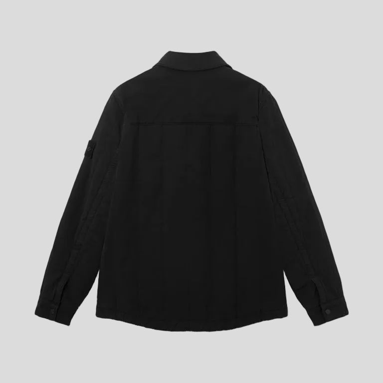 COTTON LINEN QUILTED-TC_S.I. GHOST JACKET - BLACK