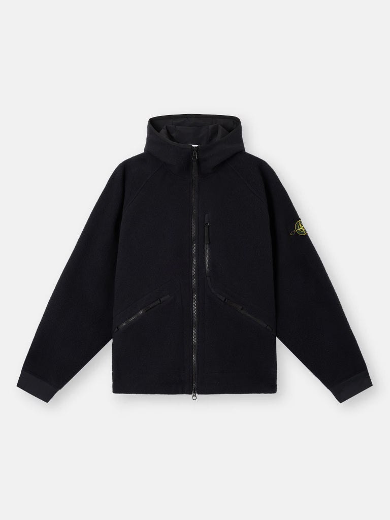 NAVY BLUE HOODED JACKET