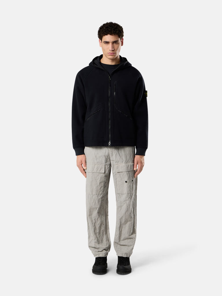 NAVY BLUE HOODED JACKET