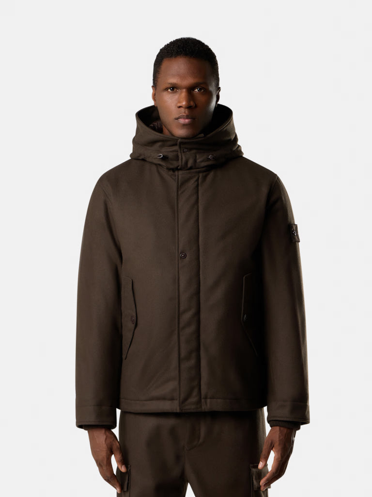 HOODED WOOL PARKA
