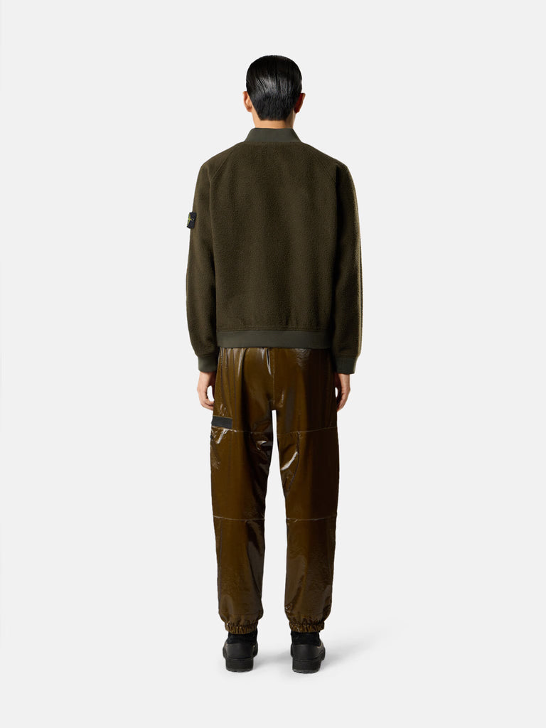 WOOL BOMBER JACKET - MILITARY GREEN