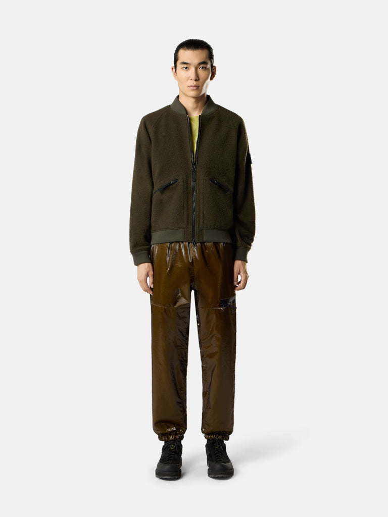 WOOL BOMBER JACKET - MILITARY GREEN