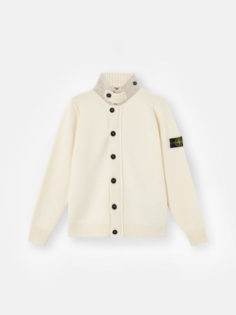 IVORY LAMBSWOOL CARDIGAN