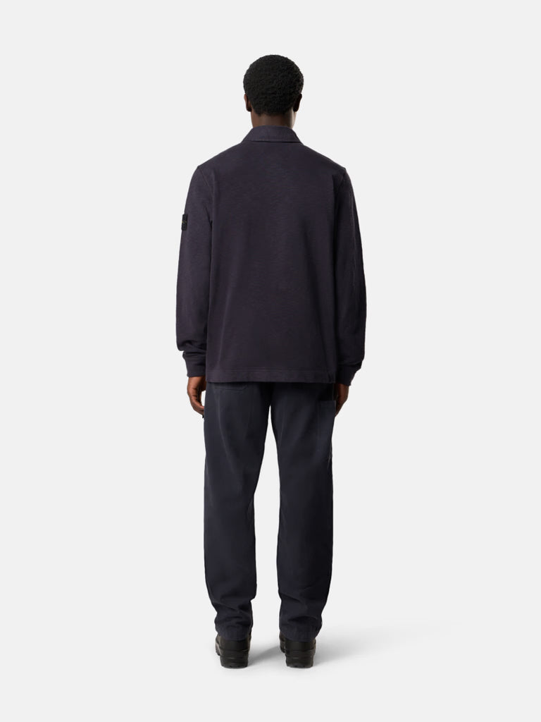 INK BLUE REGULAR FIT POLO SWEATSHIRT