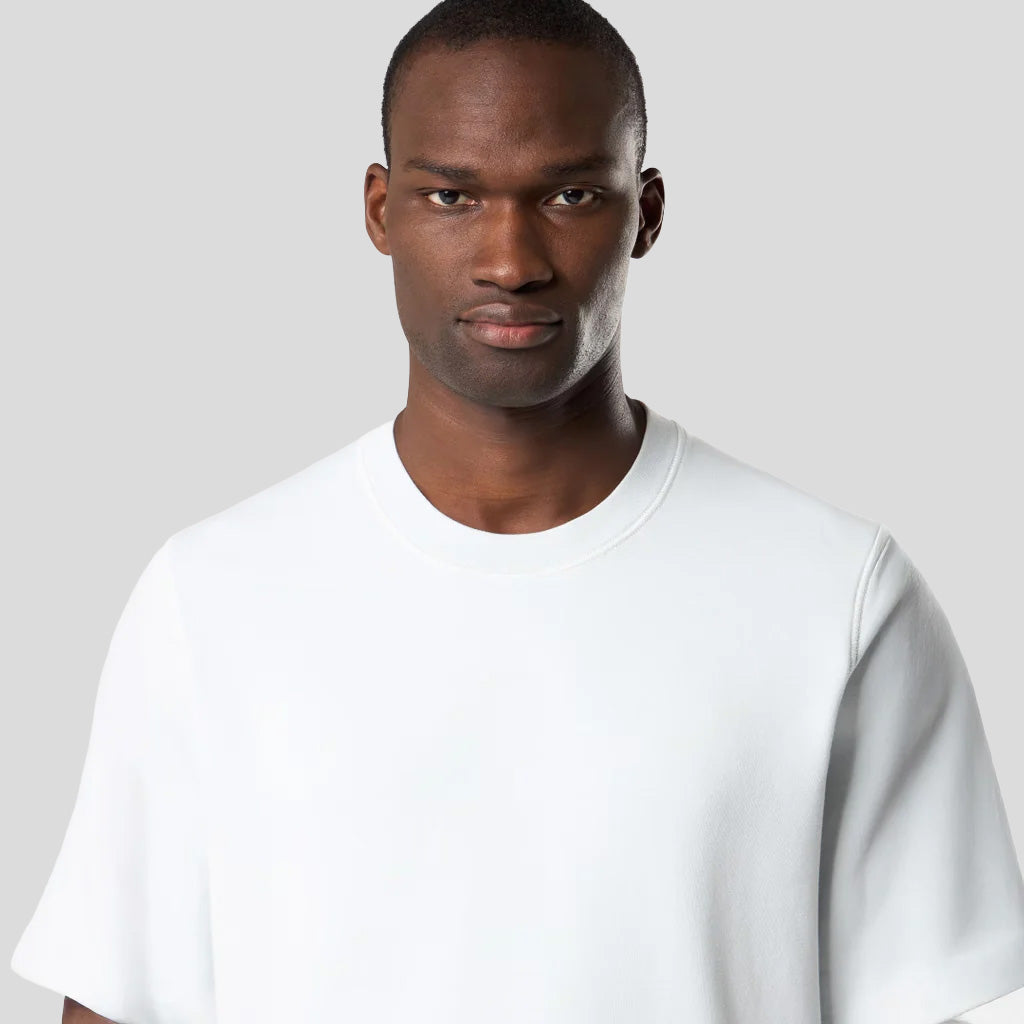 ORGANIC COTTON FLEECE CREW NECK SWEATSHIRT - SKY BLUE