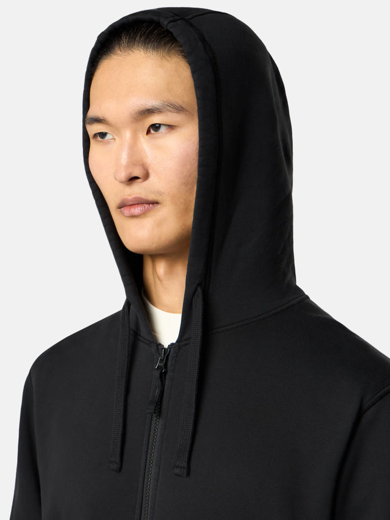 BLACK ORGANIC COTTON FLEECE