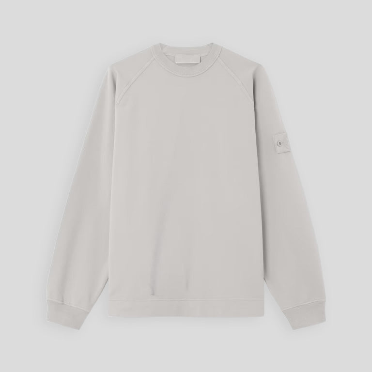 S.I. GHOST COTTON STRETCH FLEECE SWEATSHIRT - DUST GREY