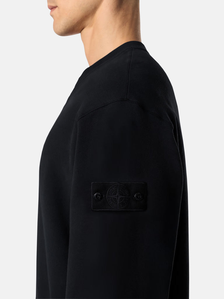 BLACK COMFORT FIT CREWNECK