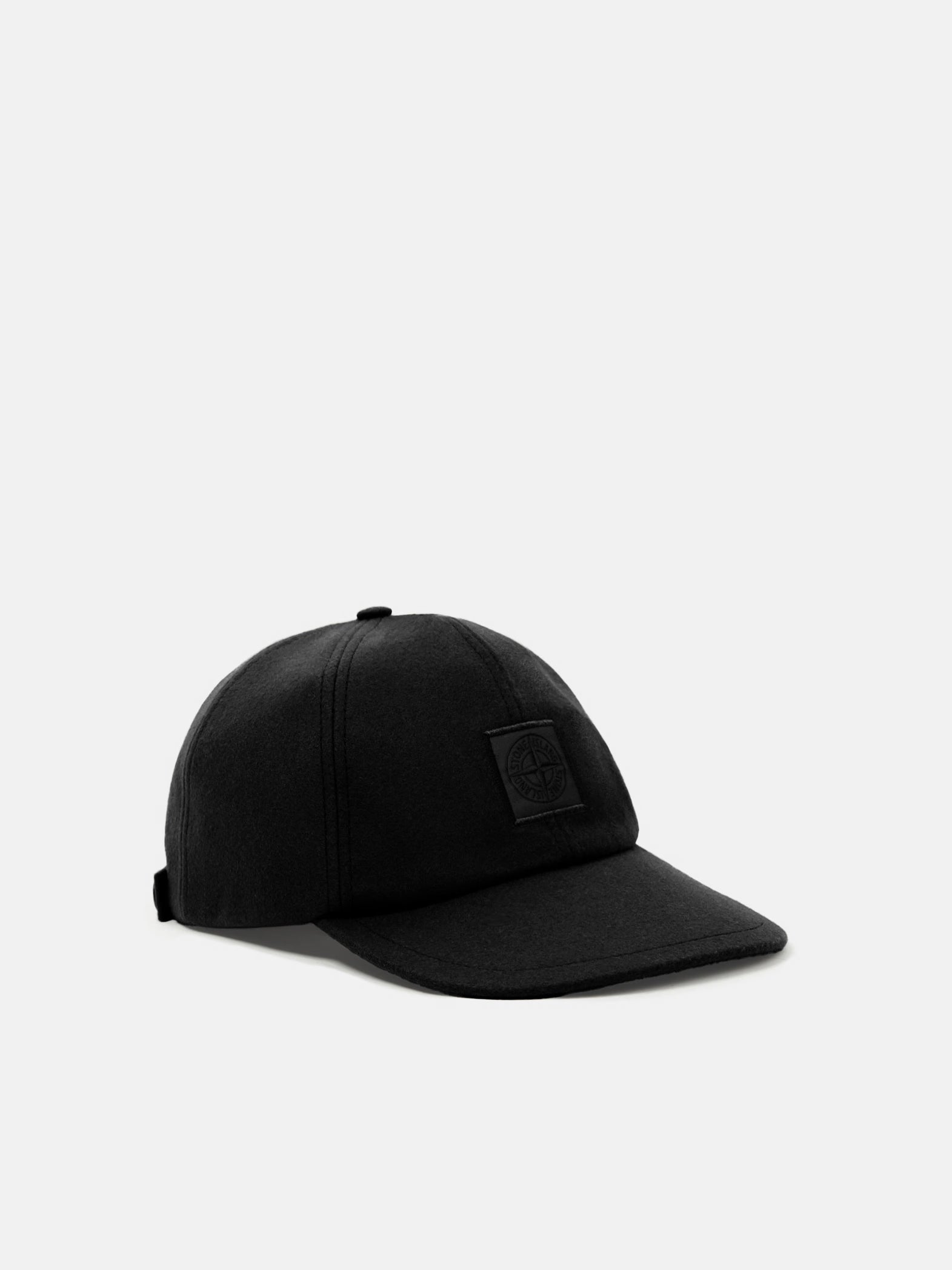 WOOL NYLON BASEBALL CAP - BLACK