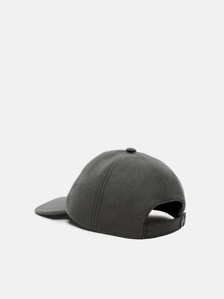 WOOL NYLON BASEBALL CAP - MID GREY