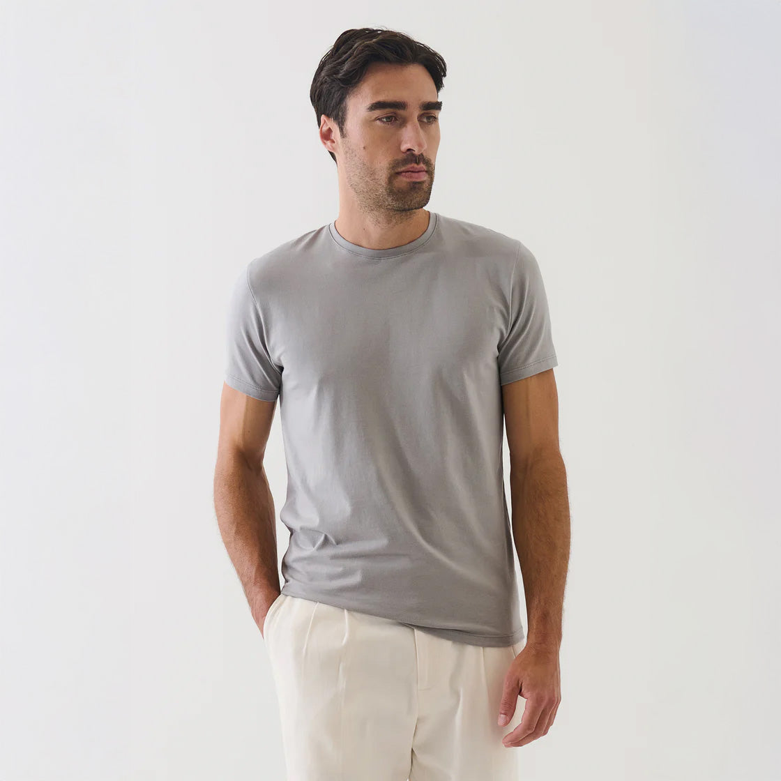 CREW T-SHIRT - SMOG GRAY
