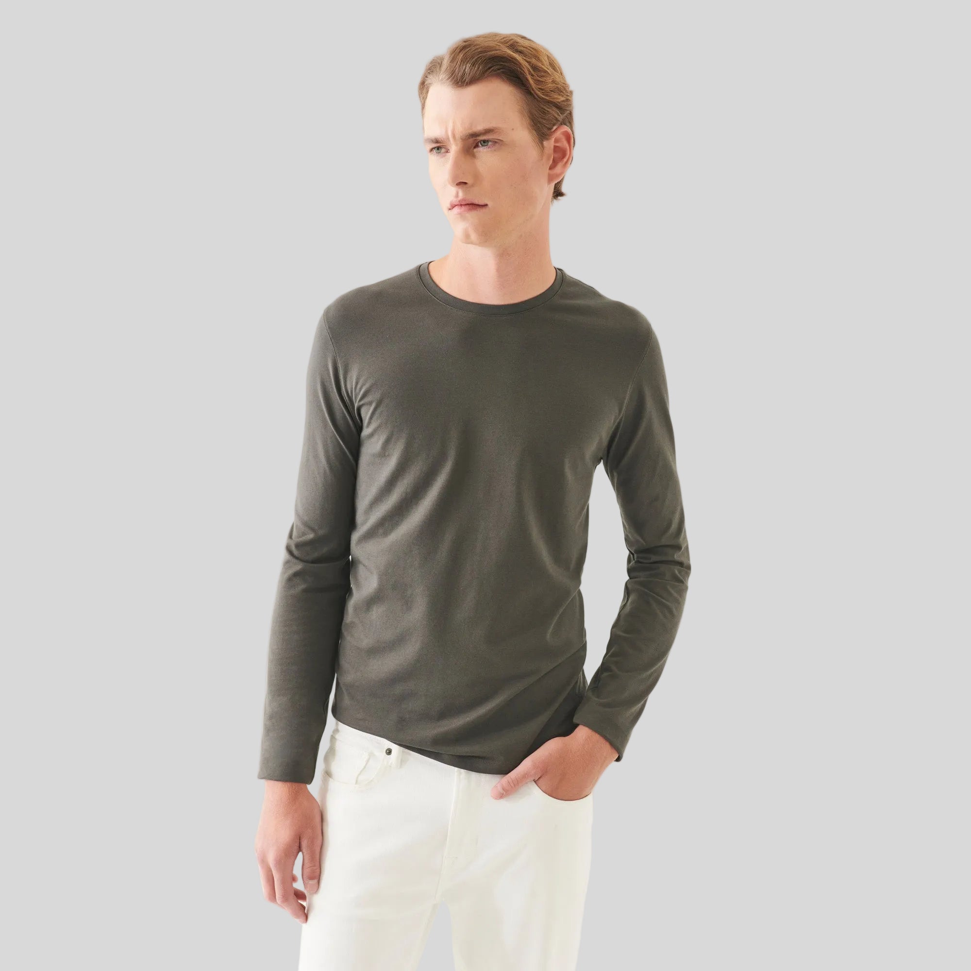 ICONIC LONG‑SLEEVE T‑SHIRT - THYME