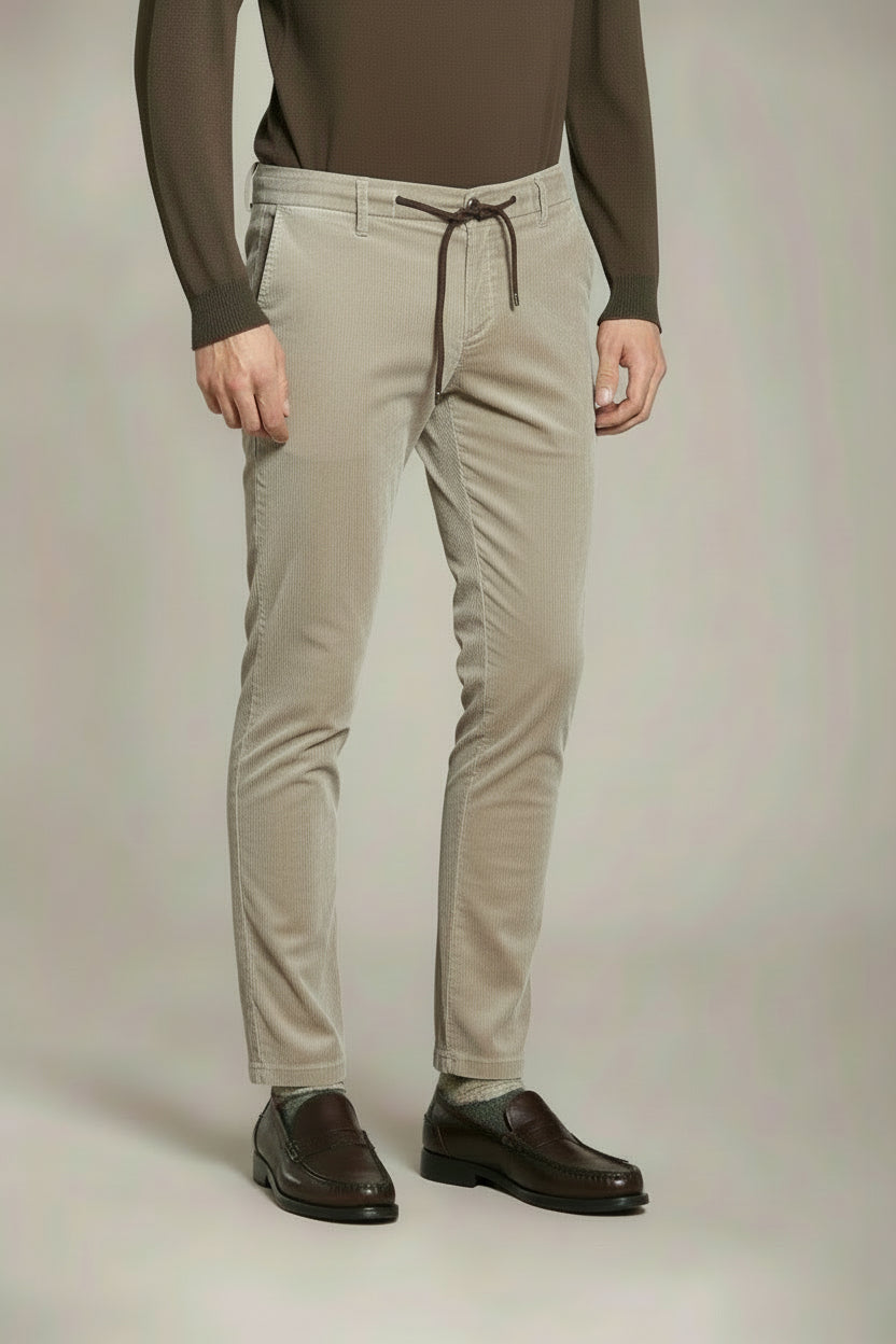 PF-MILANO JOGGER SLIM FIT CHINO PANTS - DARK BEIGE