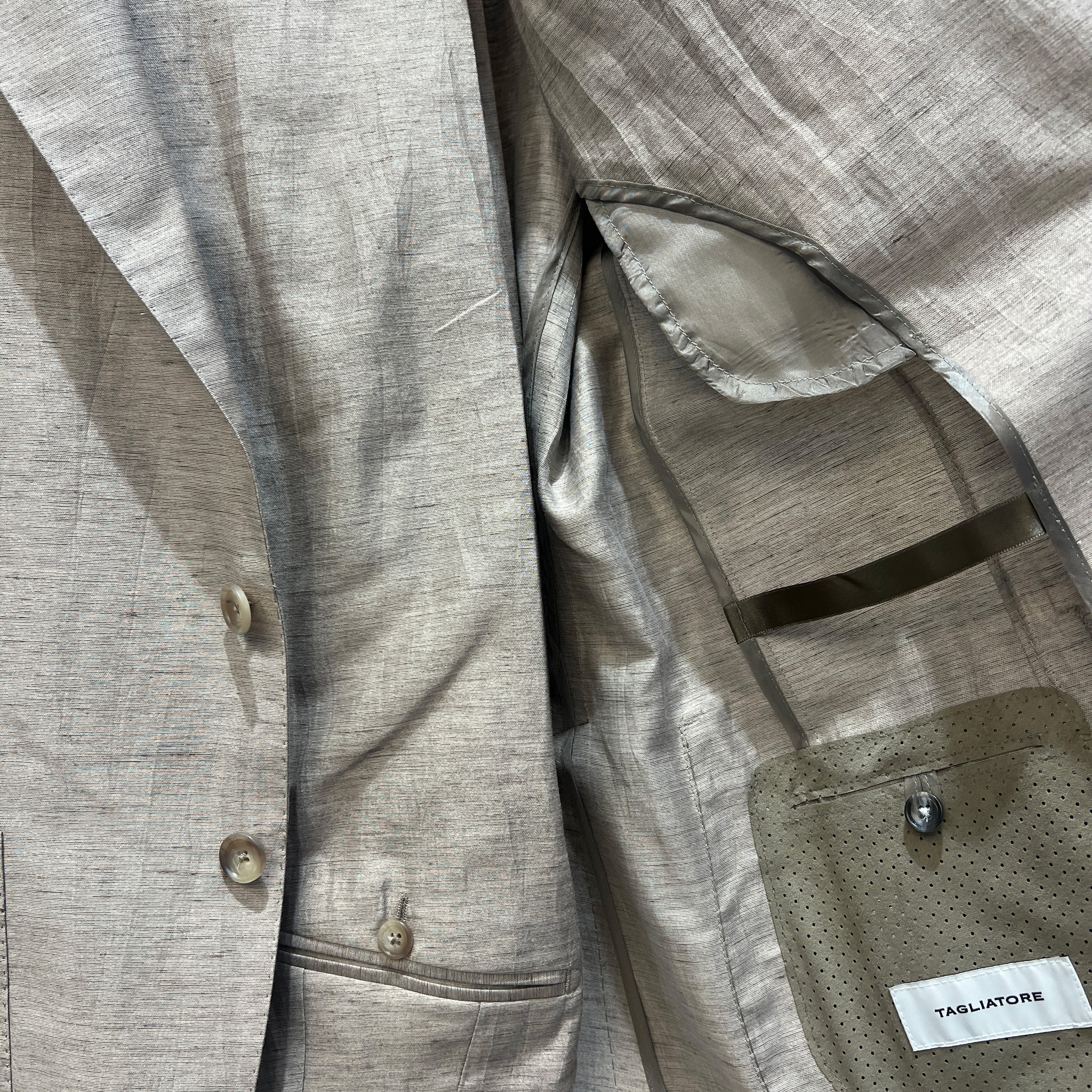 LINEN BLEND SUIT - BEIGE