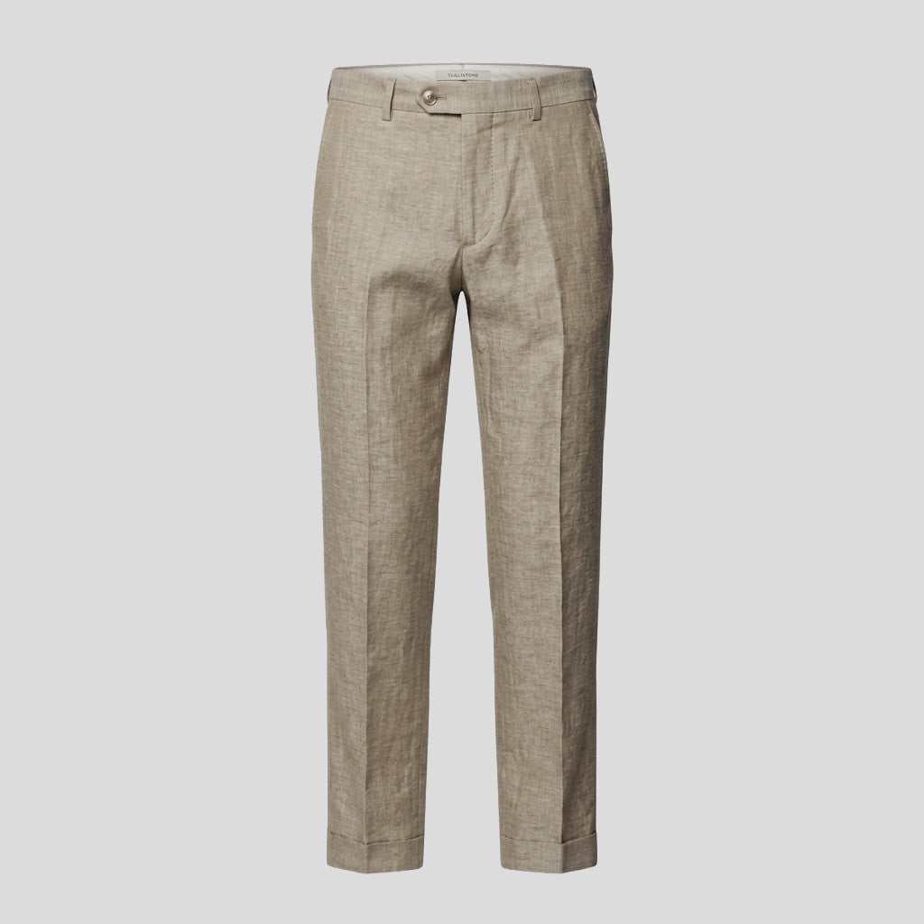 LINEN BLEND SUIT - BEIGE