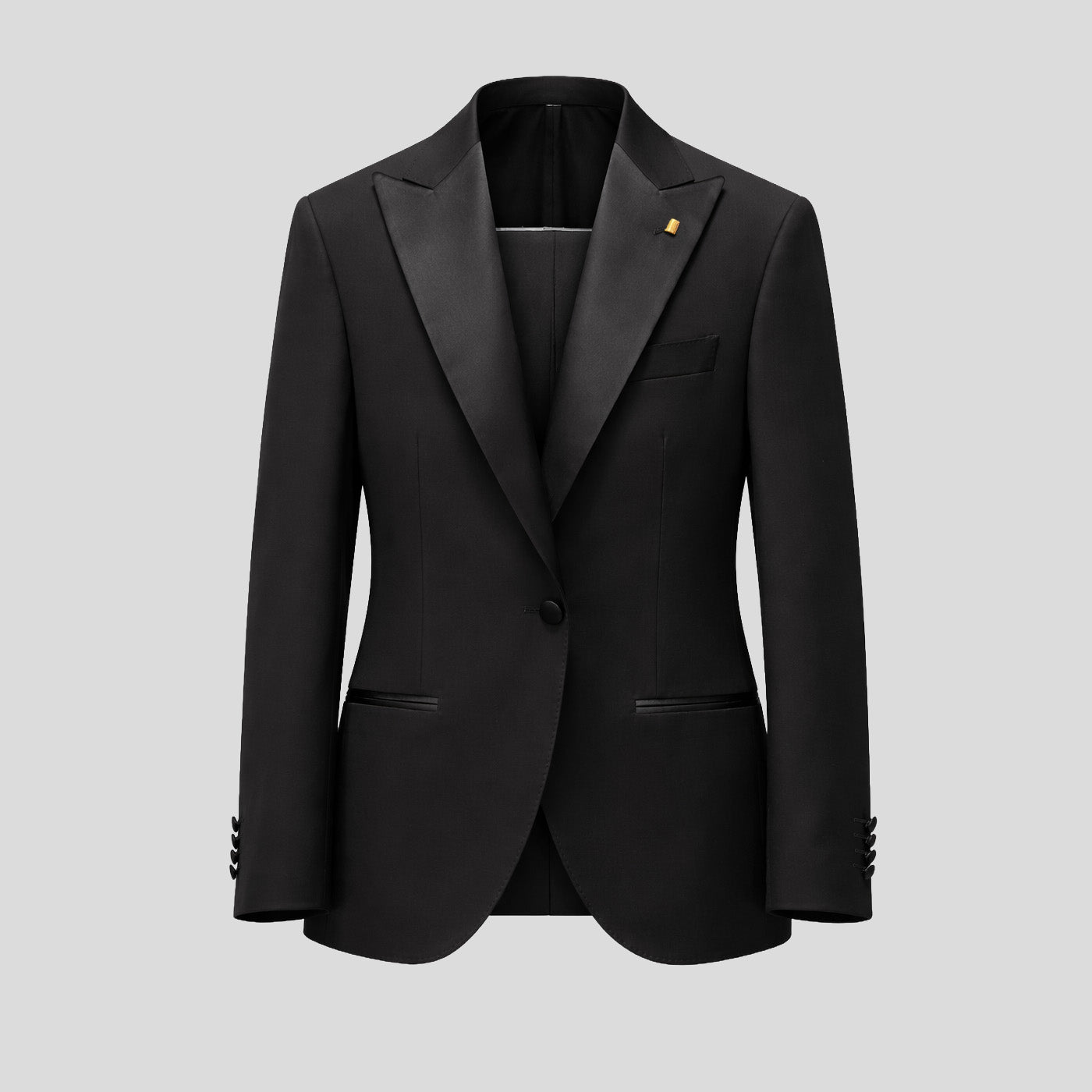 VIRGIN WOOL TUXEDO - BLACK