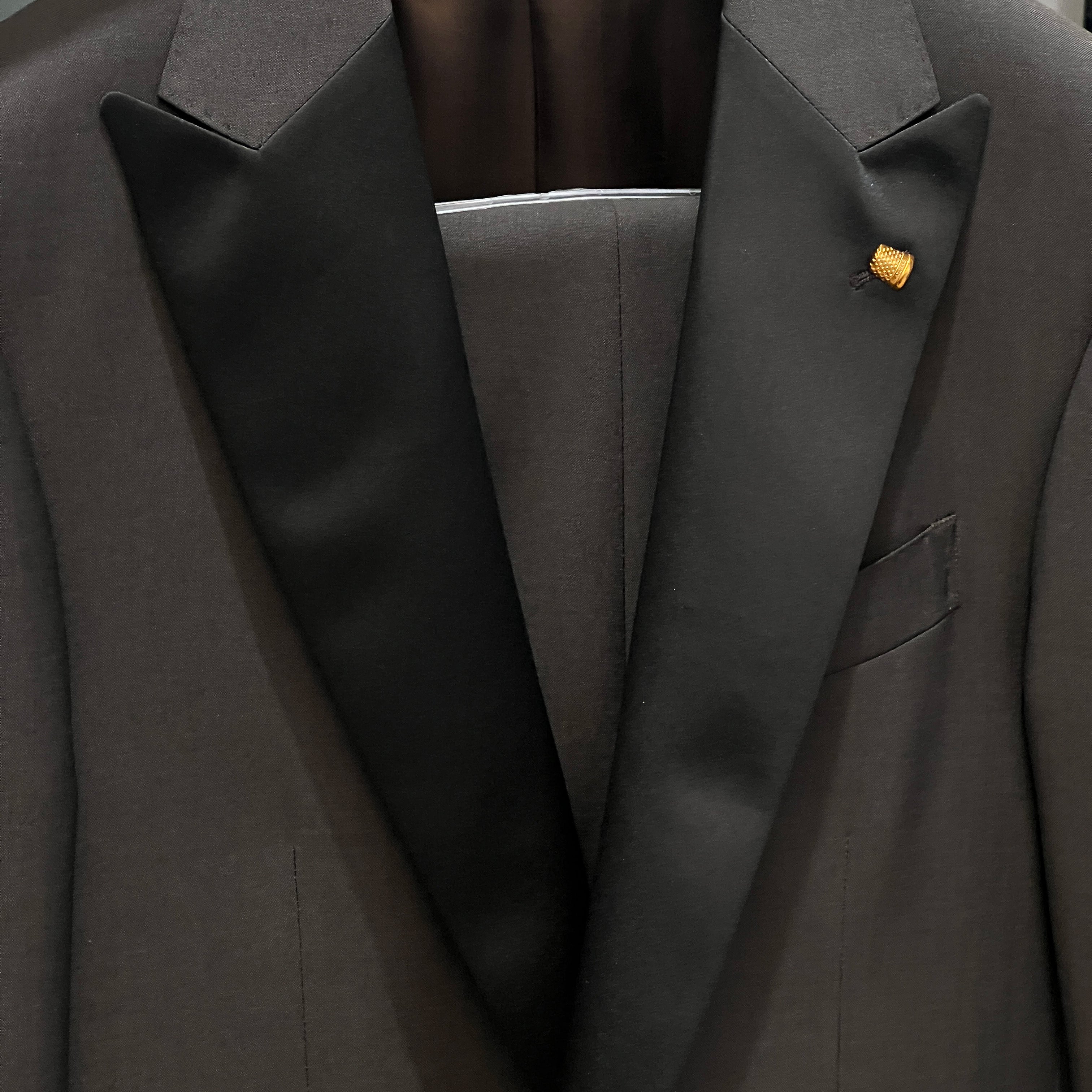 VIRGIN WOOL TUXEDO - OLIVE