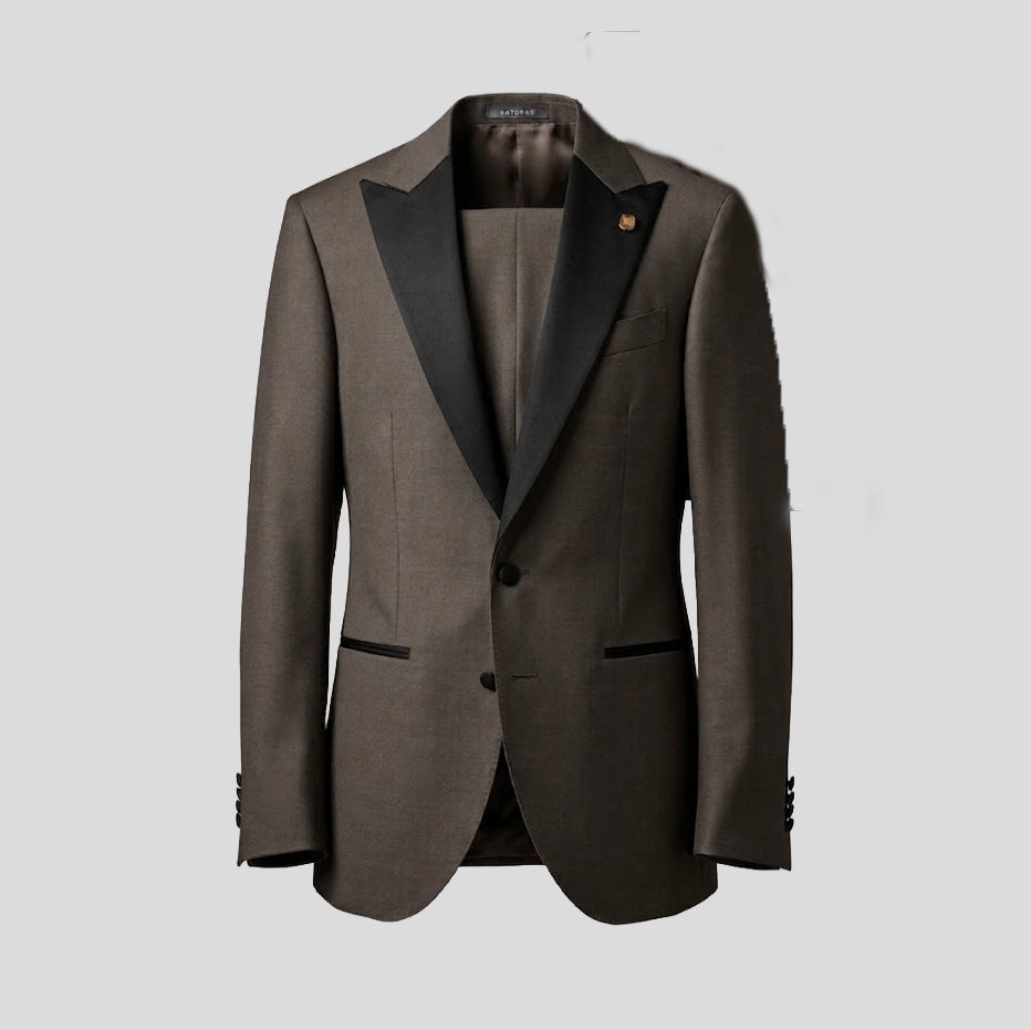 VIRGIN WOOL TUXEDO - OLIVE