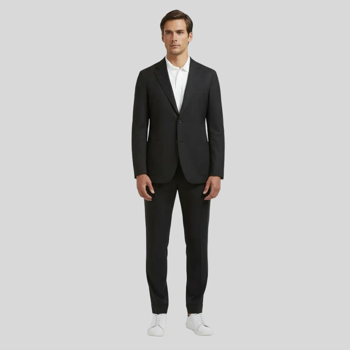 TOMBOLINI SUIT NAVY SB FLANNEL STRETCH - NAVY