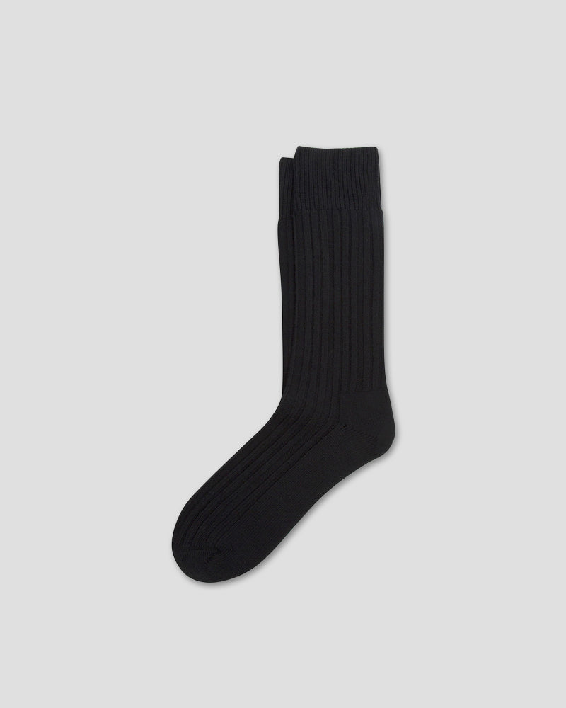 CASHWOOL SHORT SOCKS  - BLACK